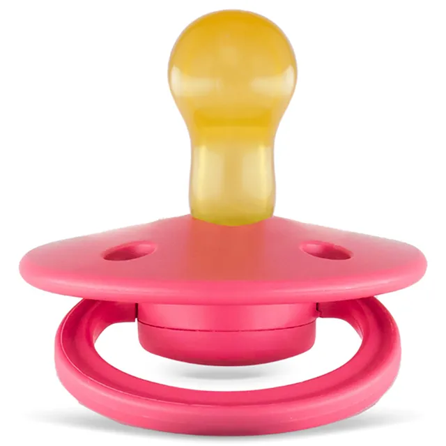 Rebael - Mono Natural Rubber Round Pacifier Size 1 - Baby 0-6M 1-pack - Salmon