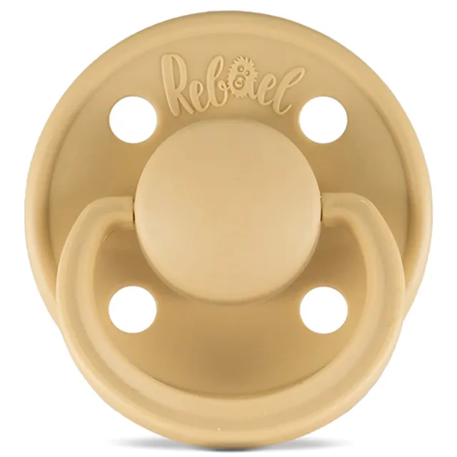 Rebael - Mono Natural Rubber Round Pacifier Size 2 - Baby 6M+ 1-pack - Almond