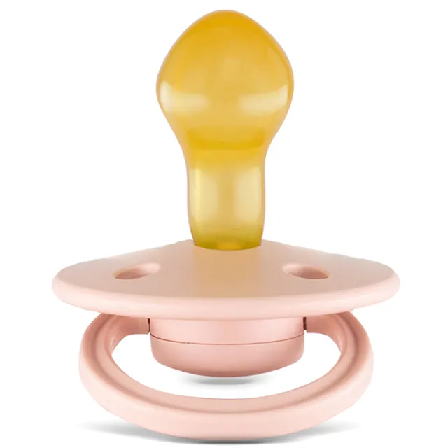 Rebael - Mono Natural Rubber Round Pacifier Size 2 - Baby 6M+ 1-pack - Baby Blush