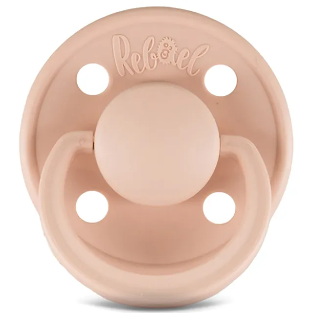 Rebael - Mono Natural Rubber Round Pacifier Size 2 - Baby 6M+ 1-pack - Baby Blush