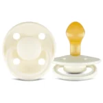 Rebael – Mono Natural Rubber Round Pacifier Size 2 – Baby 6M+ 2-pack – Champagne Powder