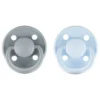 Rebael – Mono Natural Rubber Round Pacifier Size 2 – Baby 6M+ 2-pack – Pewter Tiny Sky
