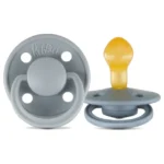Rebael – Mono Natural Rubber Round Pacifier Size 2 – Baby 6M+ 2-pack – Pewter Tiny Sky