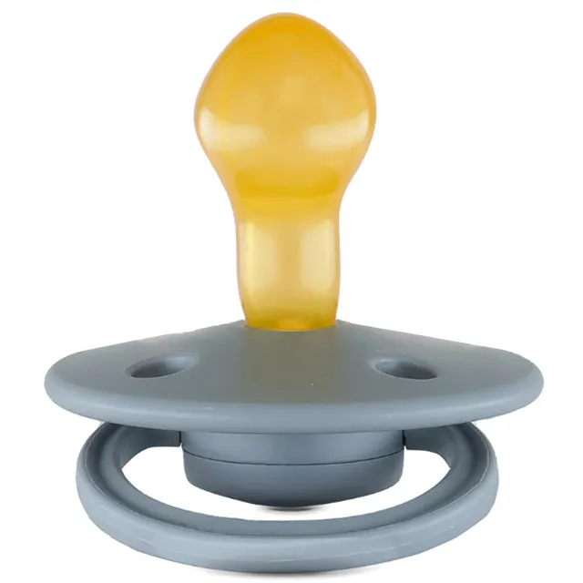 Rebael - Mono Natural Rubber Round Pacifier Size 2 - Baby 6M+ 1-pack - Pewter
