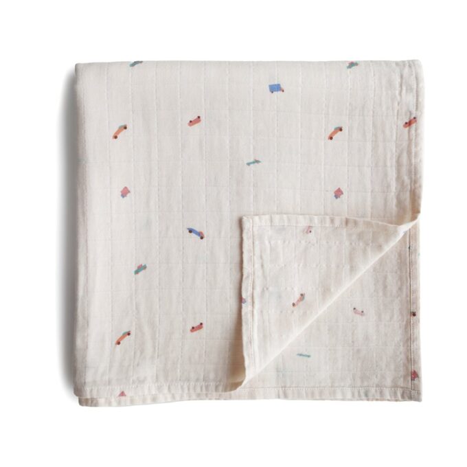 Mushie - Swaddle Cars