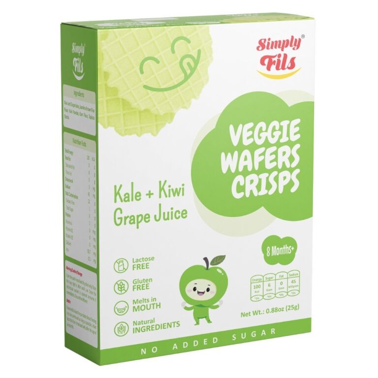 SIMPLY FILS - Veggie Wafers Crisps- Kale+Kiwi Grape Juice