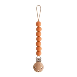 Mushie – Pacifier Clips Halo Clementine