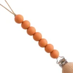 Mushie – Pacifier Clips Halo Clementine