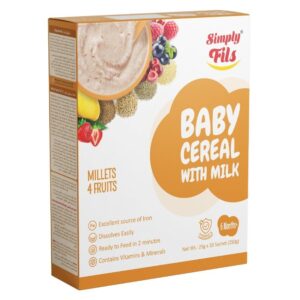 Simply Fils – Baby Cereal with Milk Jasmine Rice + Fruity Melty Drops -Strawberry Banana