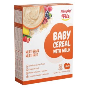 Simply Fils – Baby Cereal with Milk Jasmine Rice + Fruity Melty Drops -Strawberry Banana