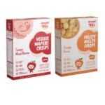 Simply Fils Veggie Wafers Crisps Tomato & Mixed Berries + Fruity Melty Drops Orange & Prune