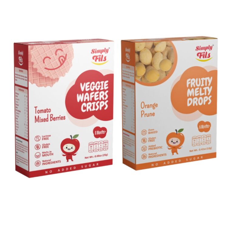 Simply Fils Veggie Wafers Crisps Tomato & Mixed Berries + Fruity Melty Drops Orange & Prune