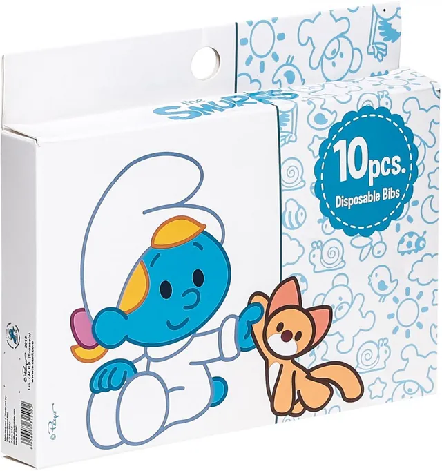 Smurfs 10 Box Disposable Bibs