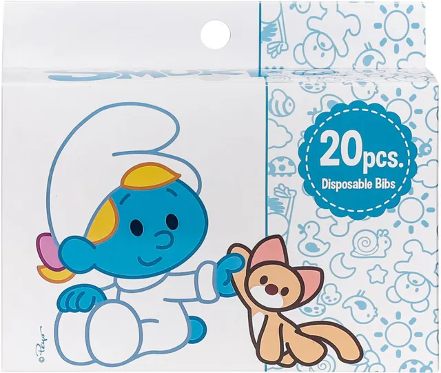 Smurfs 20 Box Disposable Bibs