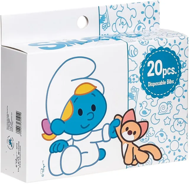 Smurfs 20 Box Disposable Bibs