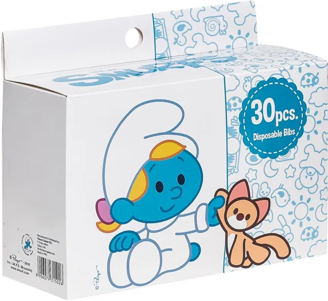 Smurfs 30 Box Disposable Bibs