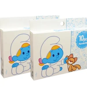 Smurfs – Disposable Bibs, Box of 10pcs (Bundle of 2)