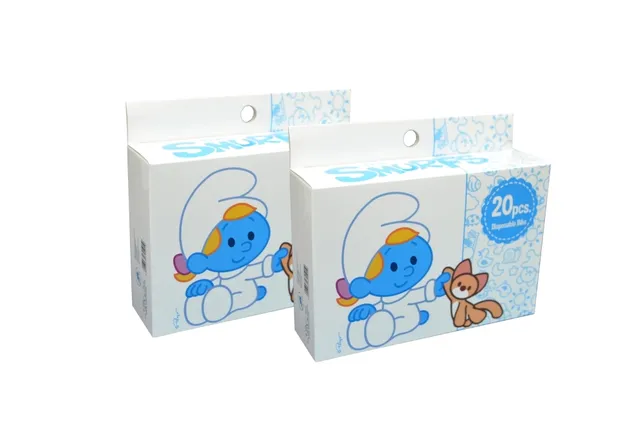 Smurfs - Disposable Bibs, Box of 20pcs (Bundle of 2)