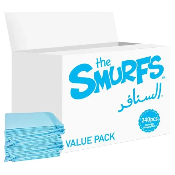 Smurfs – Disposable Changing Mats, 240 Counts – Blue