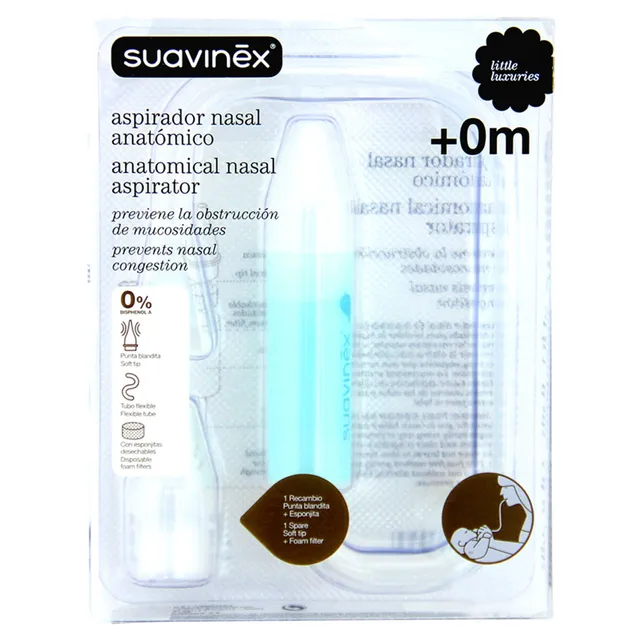 Suavinex Anatomical Nasal Spray Aspirator BPA Free Medicines & First Aids