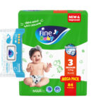 Fine – Absorbent Baby Open Fine Baby Med (Bale Of 84X2) Double Lock Supernova With Water Wipes 72 Free 84 Pcs