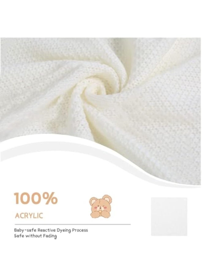 lulujo - Cellular Baby Blanket - White