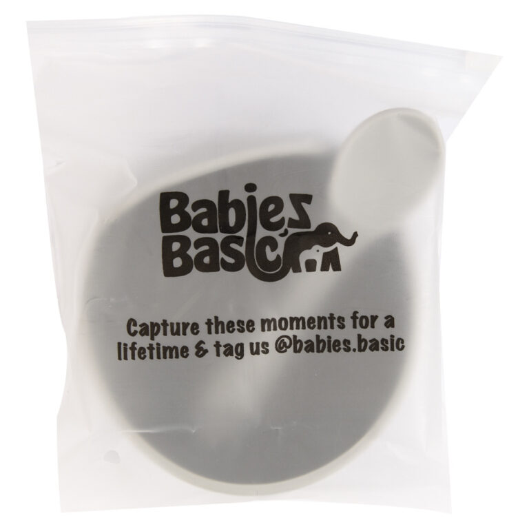 Babies Basic - Silicone Feeding Set - 2 Pcs - Grey