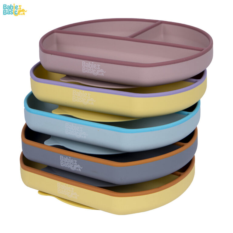 Babies Basic - Silicone Feeding Set - 3 Pcs - Grey