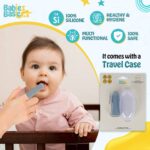 Babies Basic – Silicone Toothbrush with Travel Case for Babies – Clear