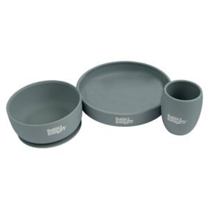 Babies Basic – Silicone Plate – Bowl and Cup- Indigo