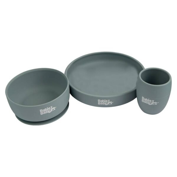 Babies Basic – Silicone Plate – Bowl and Cup- Indigo