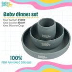Babies Basic – Silicone Plate – Bowl and Cup- Indigo
