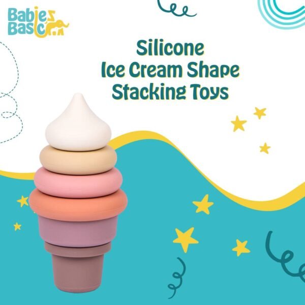 Babies Basic – Silicone Stacking Toy – Ice Cream