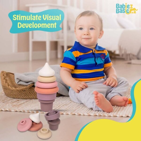 Babies Basic – Silicone Stacking Toy – Ice Cream