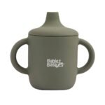 Babies Basic – Stage 1 Silicone Trainer Cup with handles for Babies – Green