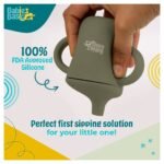 Babies Basic – Stage 1 Silicone Trainer Cup with handles for Babies – Green