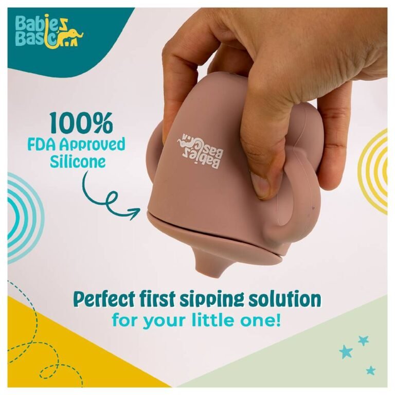 Babies Basic - Stage 1 Silicone Trainer Cup with handles for Babies - Pink