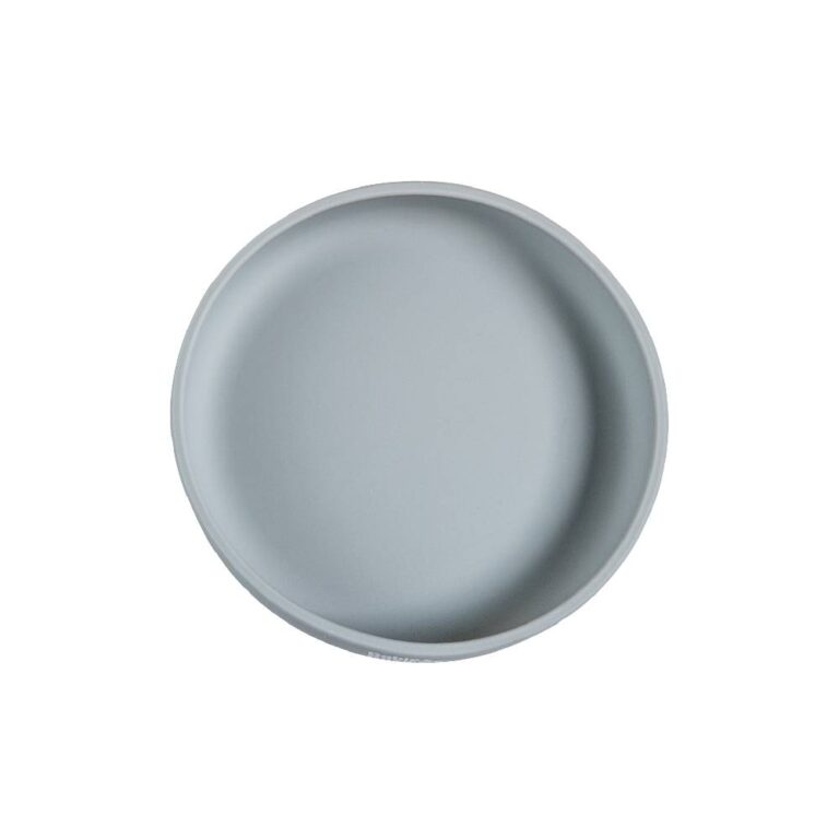 Babies Basic - Feeding Set - Plate with suction - Gray