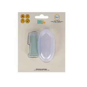 Babies Basic – Silicone Toothbrush with Travel Case for Babies – Clear