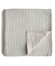 Mushie – Swaddle Blue Stripe
