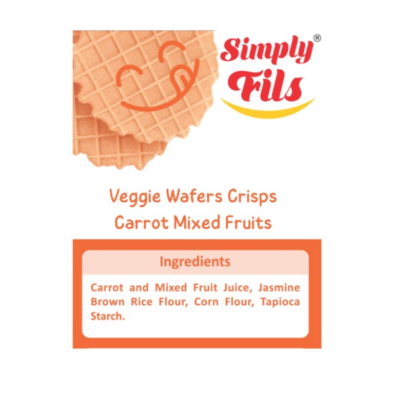 Simply Fils - Veggie Wafers Crisps Carrot Mix Fruits + Fruity Melty Drops -Strawberry Banana