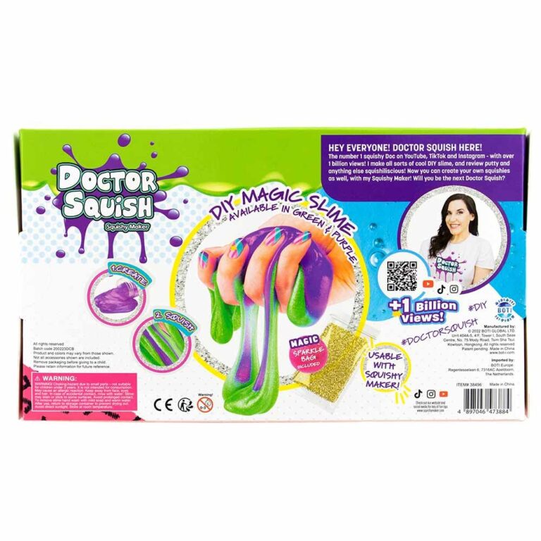 Doctor Squish - Diy Magic Slime Double Set - Green And Purple - 240 Grams