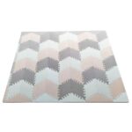 Bumble & Bird – BabySafe Play Mat Multi-Shape 52pcs+22 Edges – Peach & Brown