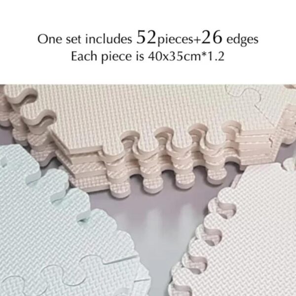 Bumble & Bird – BabySafe Play Mat Multi-Shape 52pcs+22 Edges – Peach & Brown