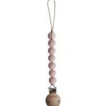 Mushie – Silicone Pacifier Clip Luna – Faux Wood
