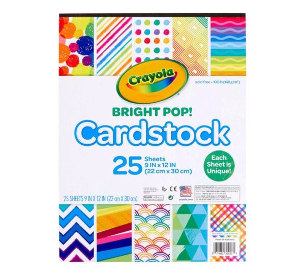 Crayola – Bright Pop Card Stock 25 Ct
