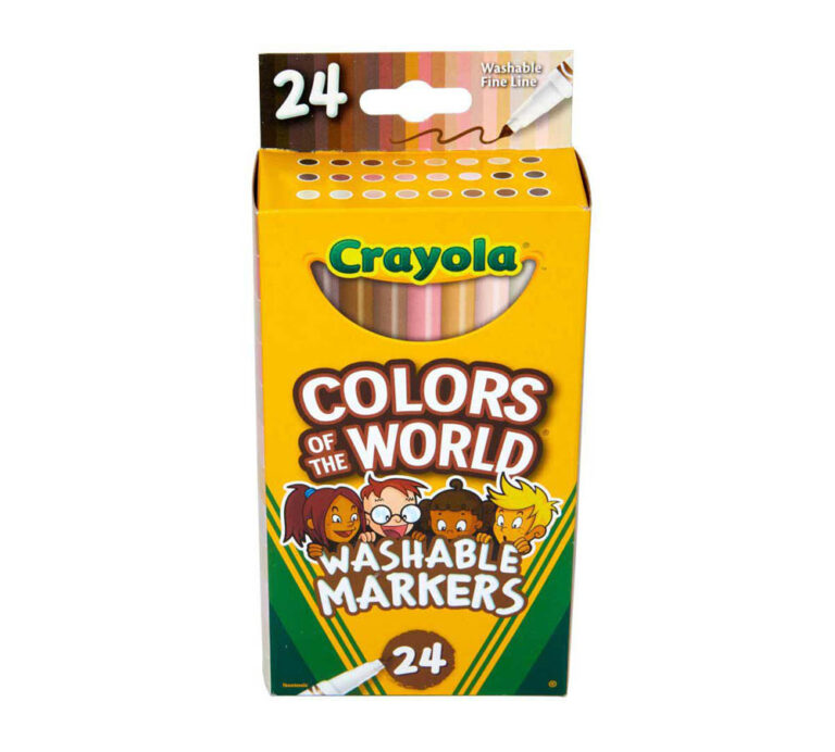 Crayola - Colors Of The World Fine Line Washable Skin Tone Markers, 24 Count