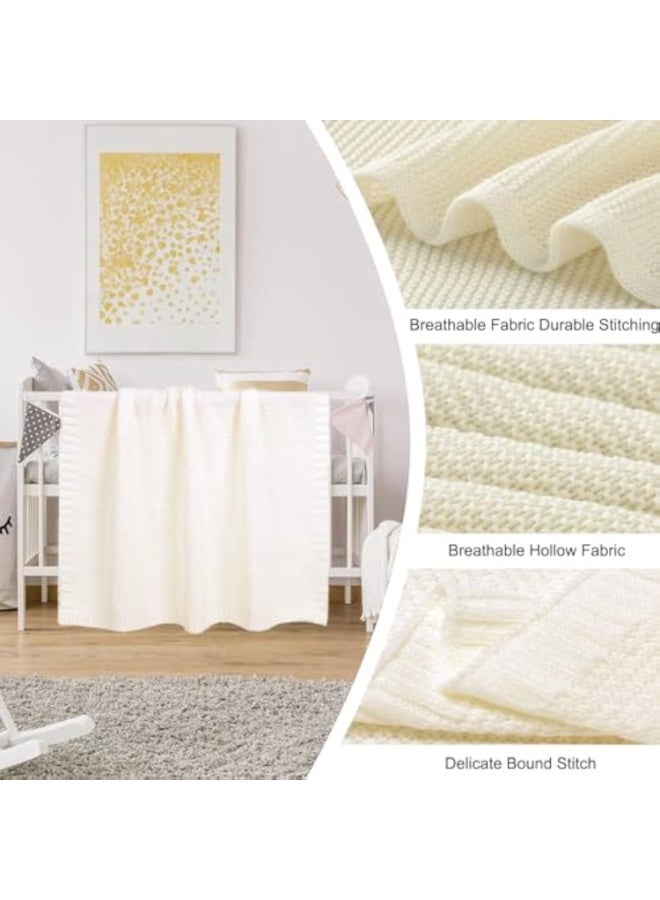 lulujo - Cellular Baby Blanket - White