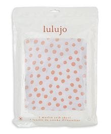 Lulujo - Muslin Crib Sheet 135 x 70 cm - Dots