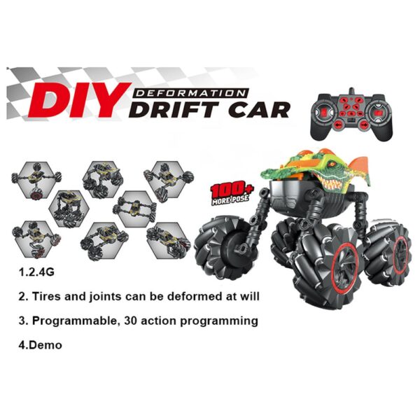 Bricstar – Transformable Drifting Stunt RC Cars – Dinosaur